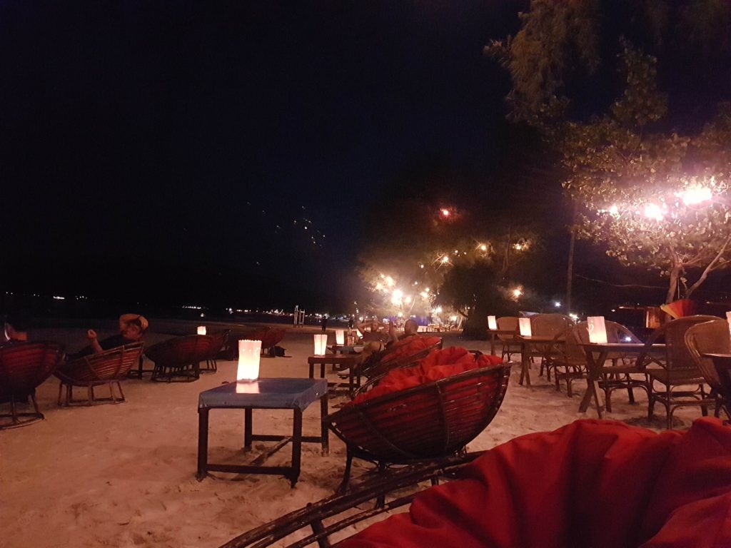 beach at night