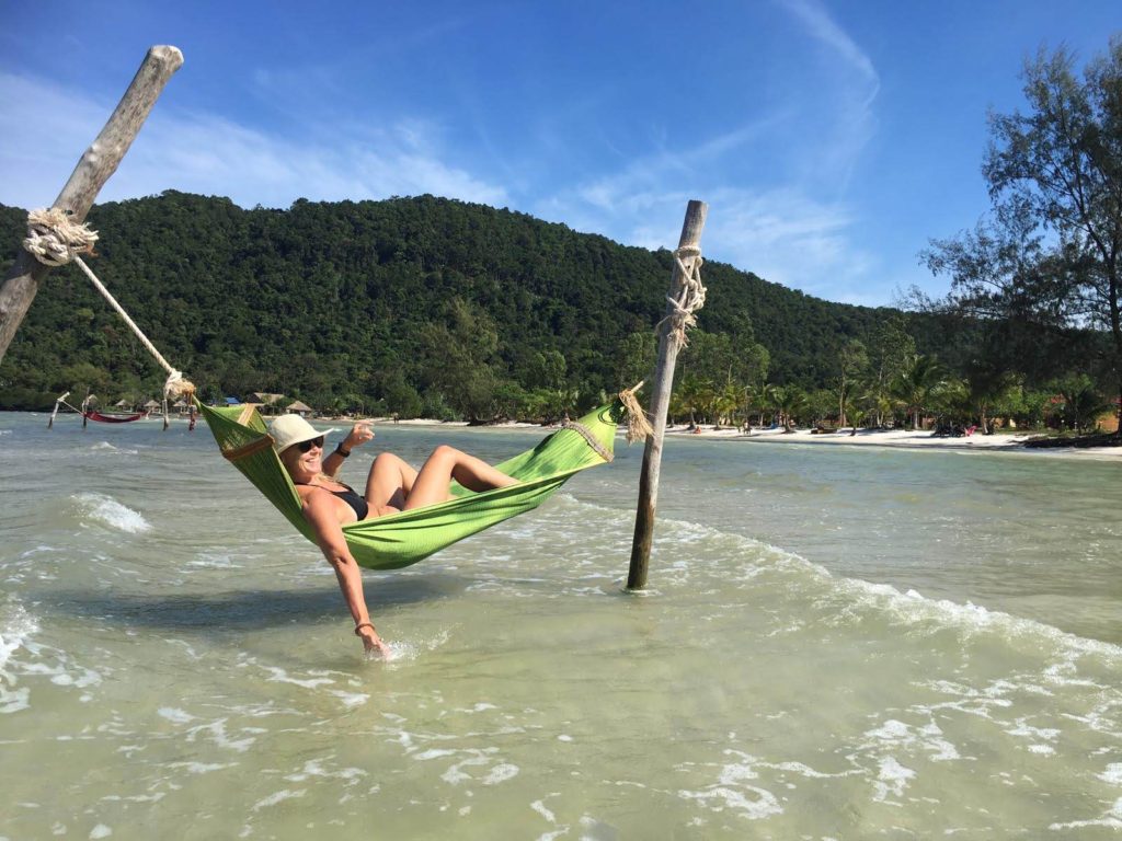 Hammock in the ocean