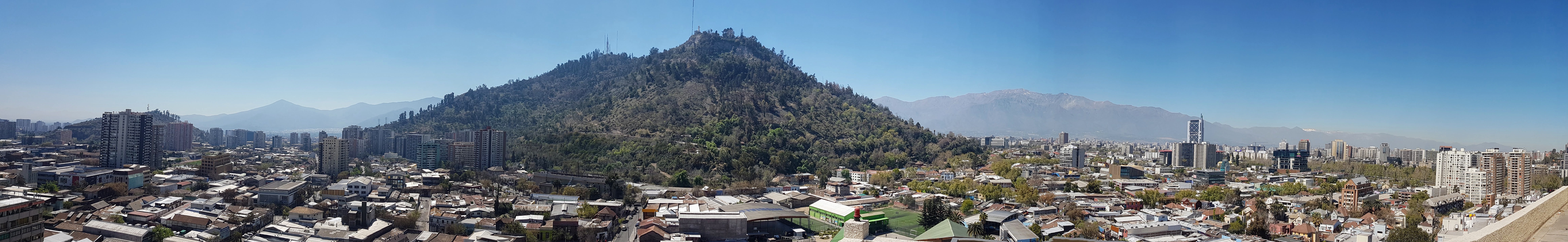 San Cristobel in Santiago skyline